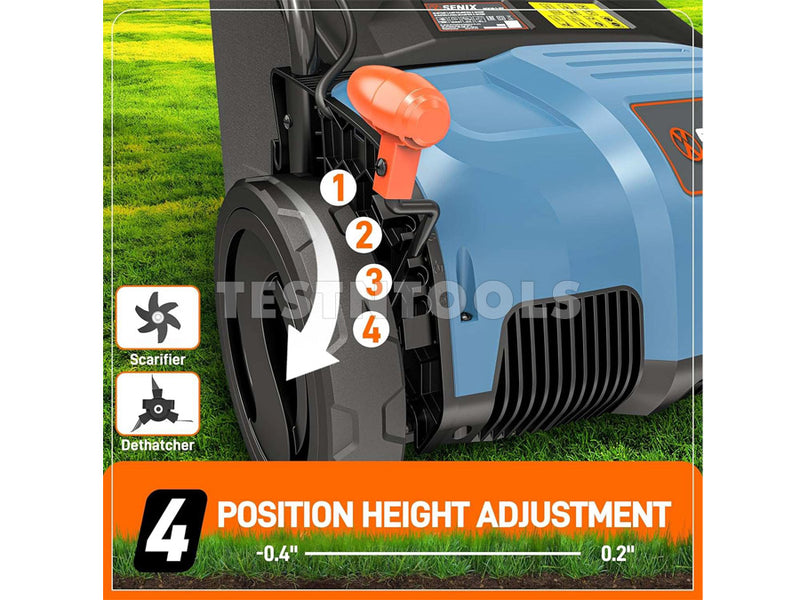 Senix Electric Lawn Scarifier Dethatcher 320mm (13") 1300W SCE12-L-EU