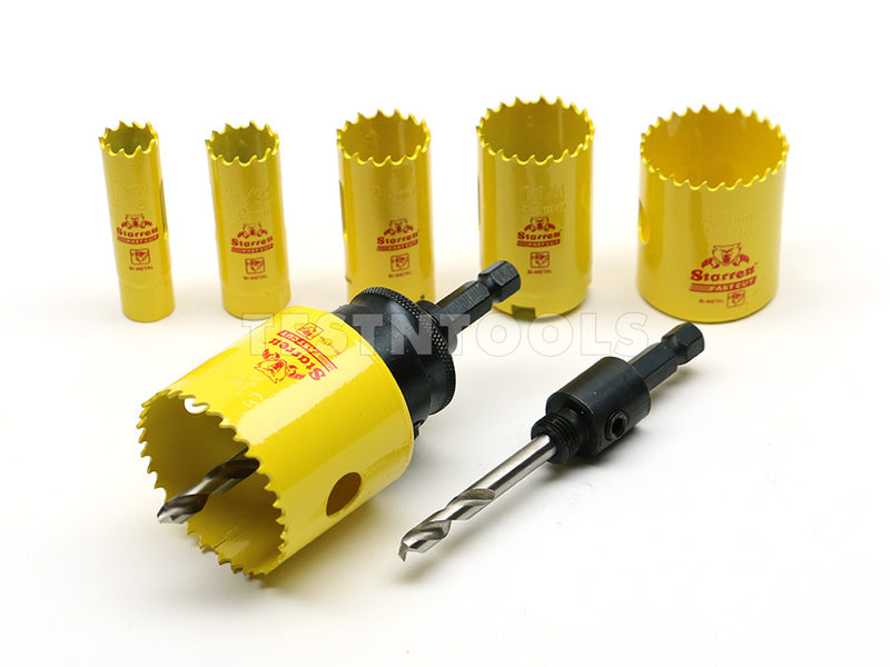 Starrett Electricians Bi-metal Holesaw Kit Fast Cut 6 Piece 16-51mm