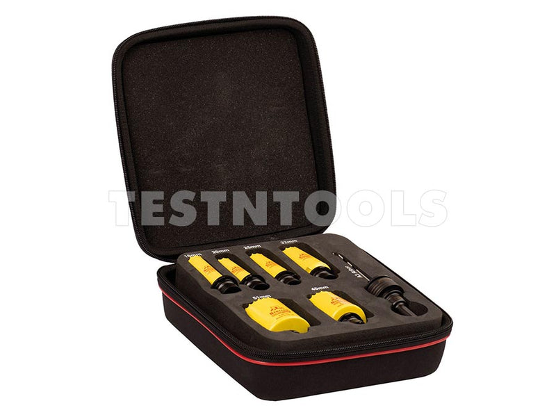 Starrett Electricians Ulti-Mate Rapid Release Bi-metal Holesaw Kit Fast Cut 6 Piece 16-51mm