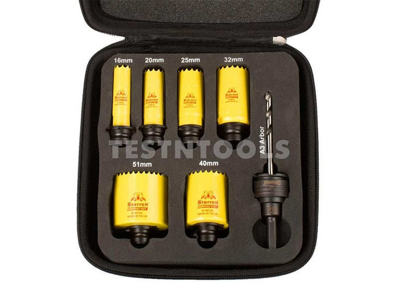 Starrett Electricians Ulti-Mate Rapid Release Bi-metal Holesaw Kit Fast Cut 6 Piece 16-51mm
