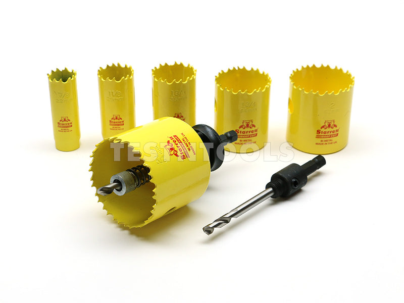 Starrett General Purpose Bi-metal Holesaw Kit Deep Cut 6 Piece 22-64mm