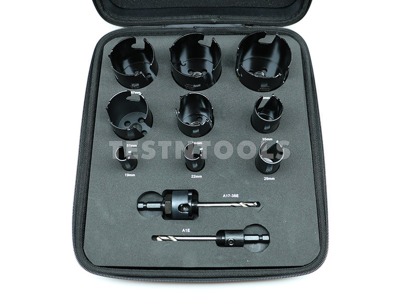 Starrett Multi Purpose TCT Holesaw Kit Fast Cutting 9 Piece 19-68mm