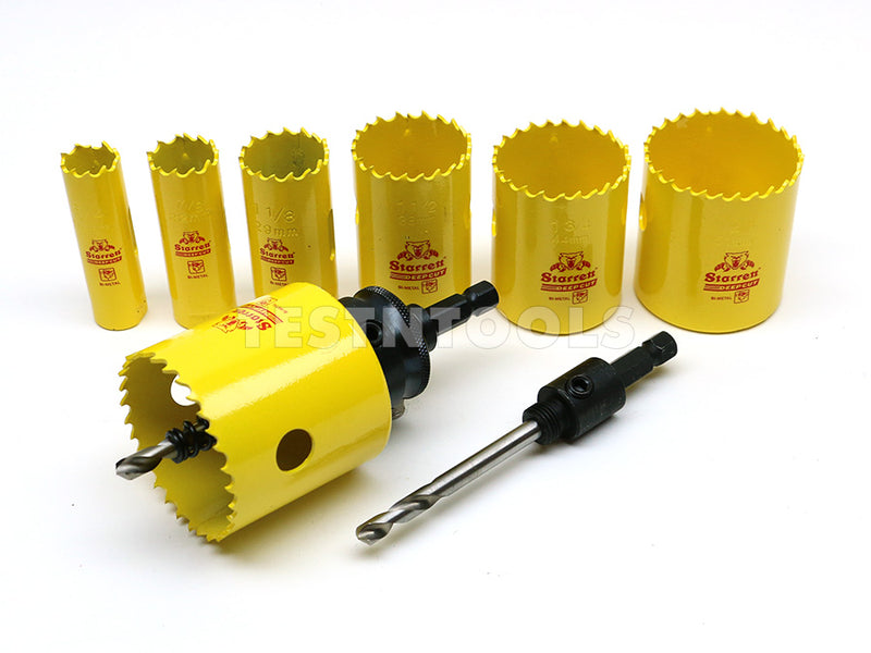 Starrett Plumbers Bi-metal Holesaw Kit Deep Cut 7 Piece 19-57mm