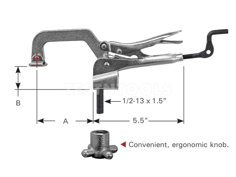 Strong Hand Drill Press Clamp 85mm CLAD-PTD09