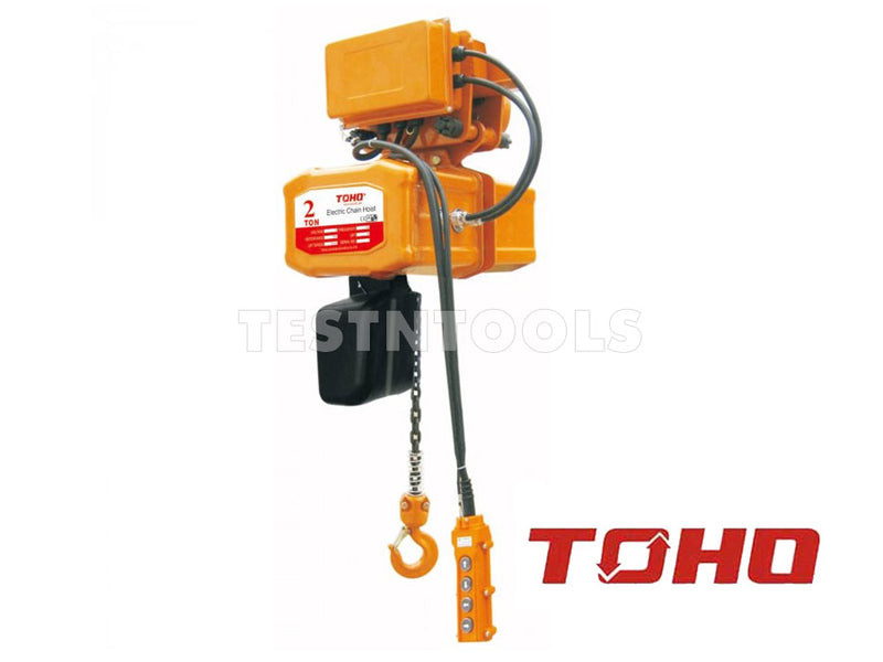 Toho Electric Chain Hoist with Electric Trolley 240V 6m 2 Ton TECH0206-ET
