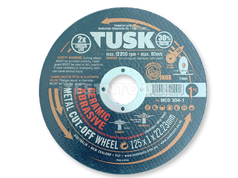Tusk Ceramic Abrasive Cut Off Wheel 125mm 30 Piece MCO305