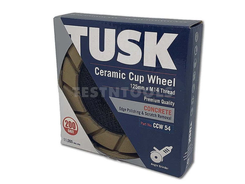 Tusk Ceramic Cup Wheel 125mm 30 Grit CCW51