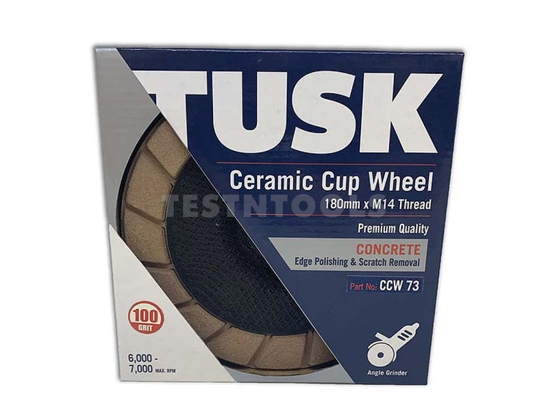 Tusk Ceramic Cup Wheel 180mm 200 Grit CCW74