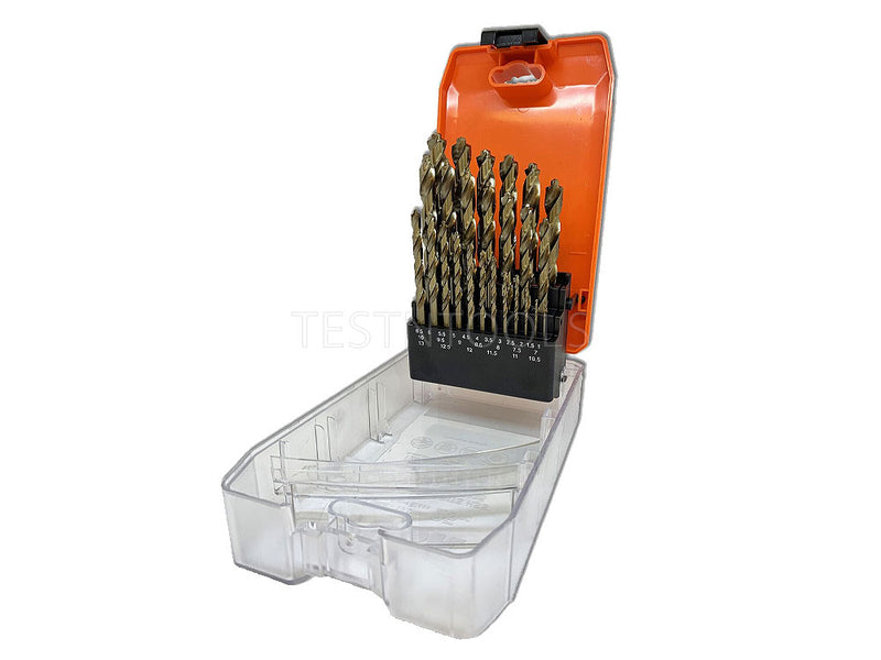 Tusk Cobalt HSS Drill Bits Set M35 1mm - 13mm x 0.5mm 25 Piece CHSS251