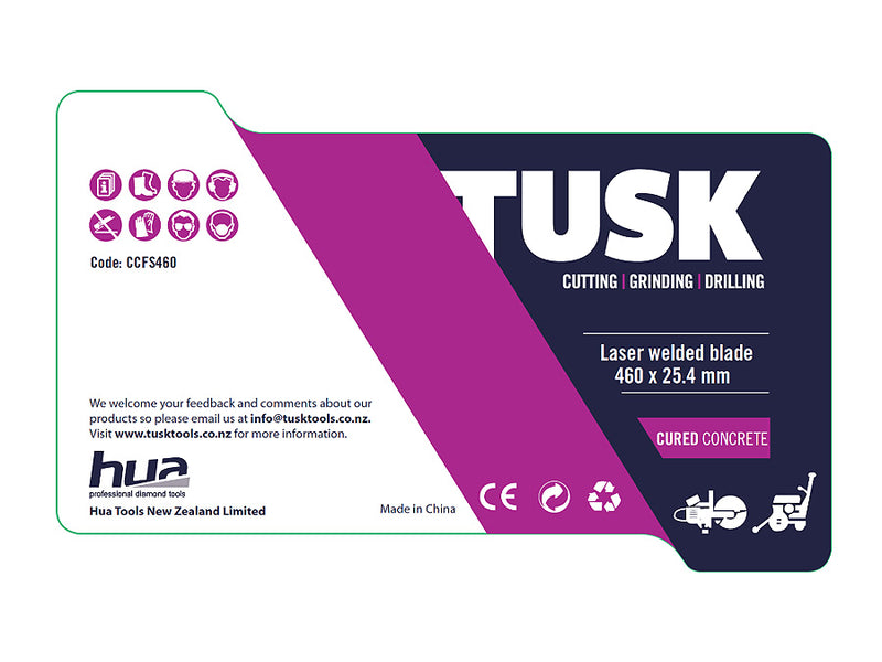 Tusk Cured Concrete Floor Saw Blade 460mm CCFS460