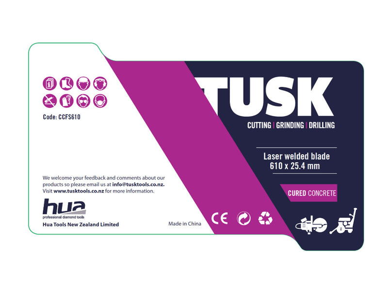Tusk Cured Concrete Floor Saw Blade 610mm CCFS610