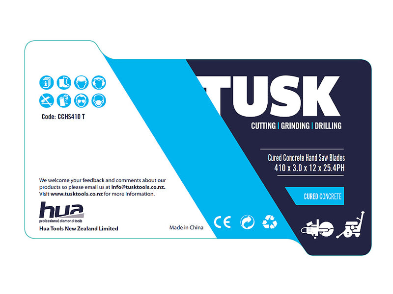 Tusk Cured Concrete Hand Saw Blade 410mm Turbo CCHS410T