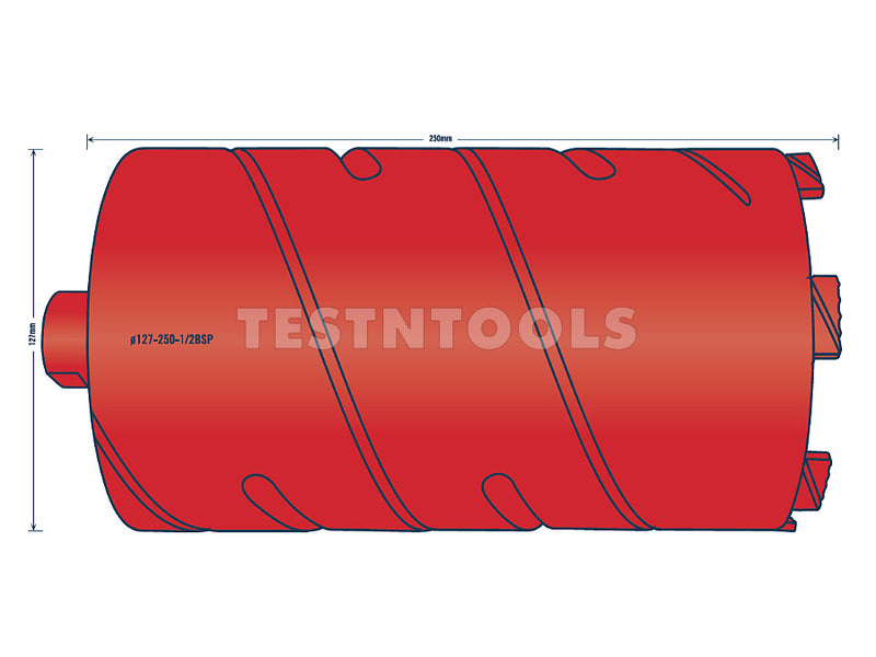 Tusk Diamond Dry Core Drill 250mm x 152mm DCB152