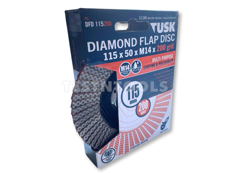 Tusk Diamond Flap Disc 115mm 120 Grit DFD115120