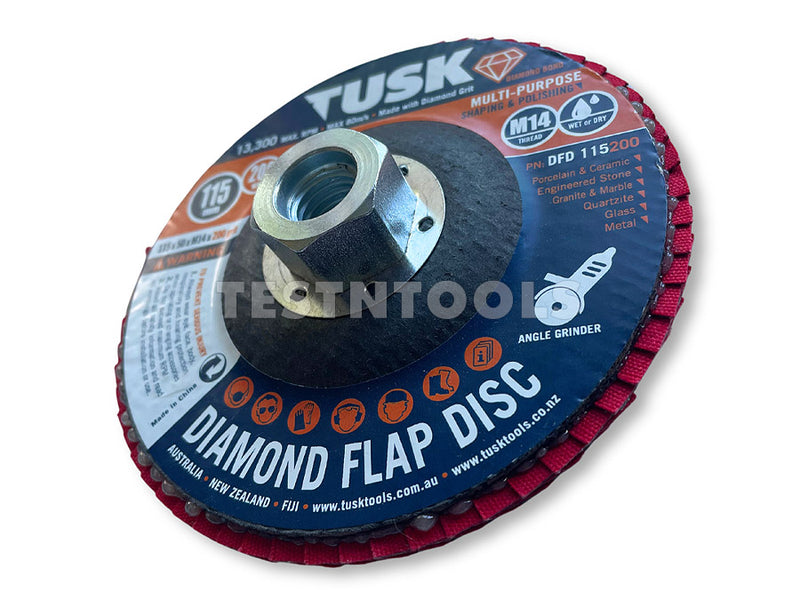 Tusk Diamond Flap Disc 115mm 60 Grit DFD11560