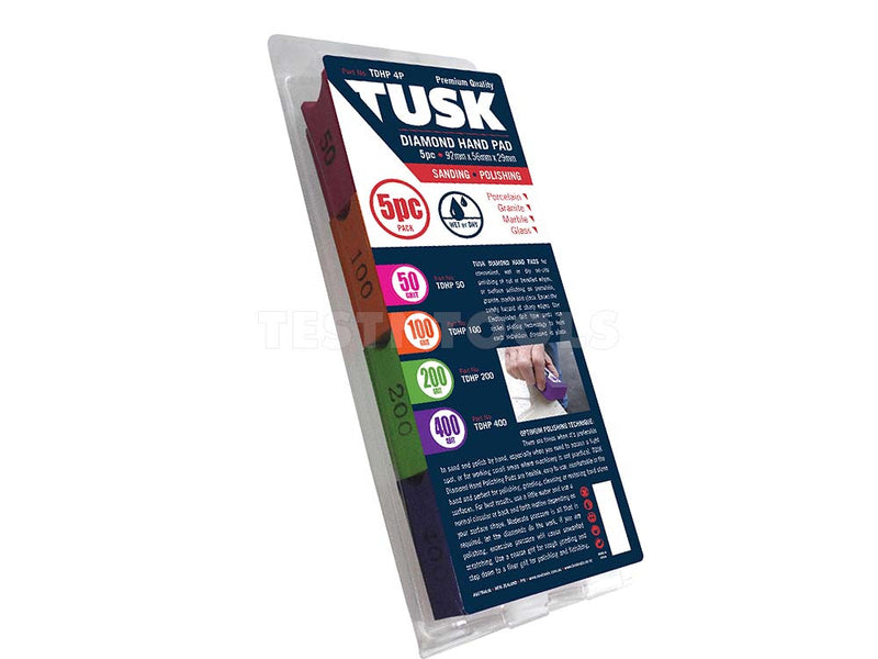 Tusk Diamond Hand Pads 50 - 400 Grit 4 Piece TDHP4P
