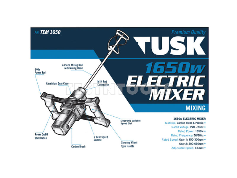 Tusk Electric Mixer 1650W TEM1650