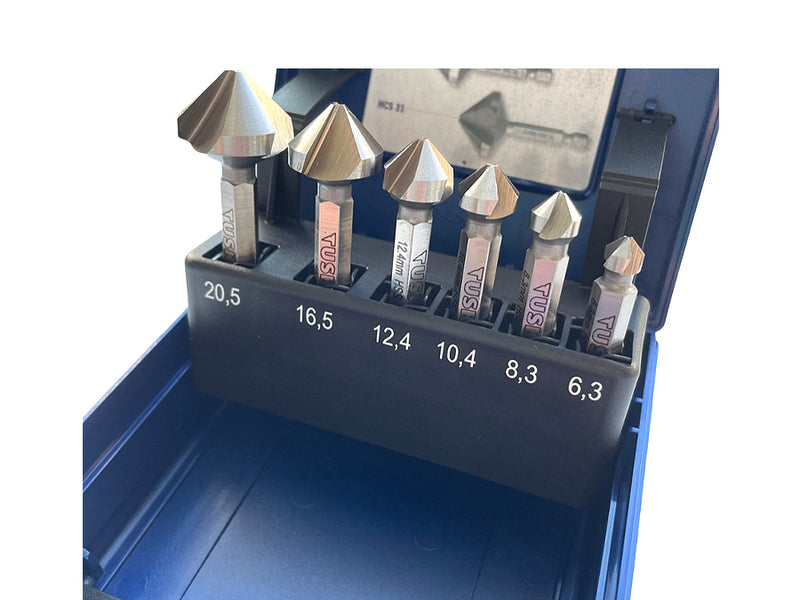 Tusk HSS Countersink Set 6.3mm - 20.5mm 6 Piece HCS6PS