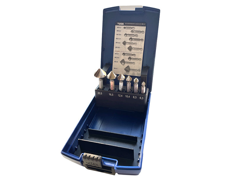 Tusk HSS Countersink Set 6.3mm - 20.5mm 6 Piece HCS6PS