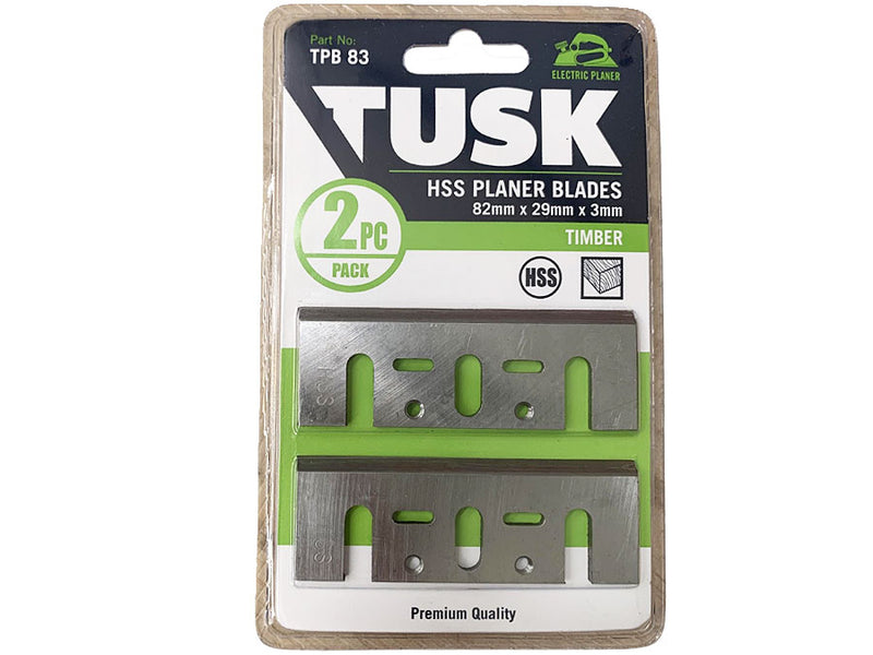 Tusk HSS Planer Blades 82mm 2 Piece TPB83
