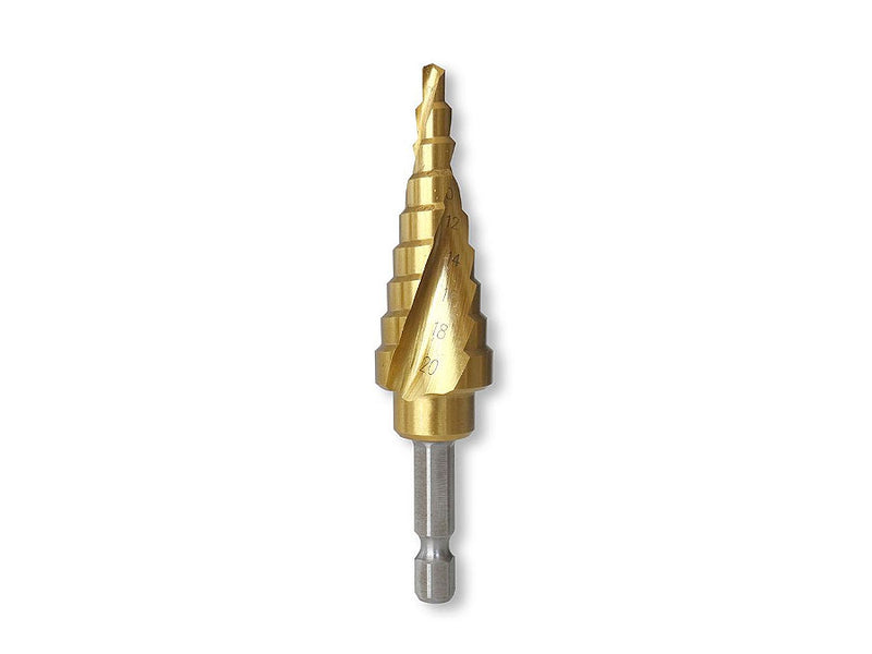 Tusk HSS Step Drill Bit 4mm - 20mm QC Hex HSD20H