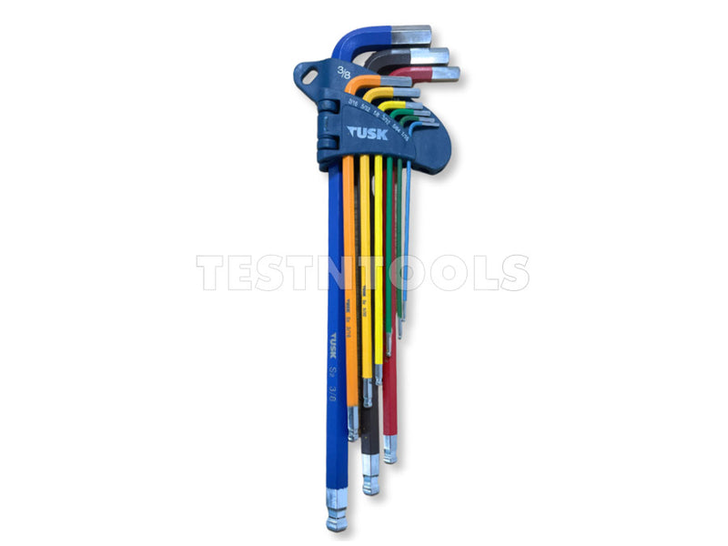 Tusk Hex Key Set Ball End 9 Piece Imperial TKS9HI