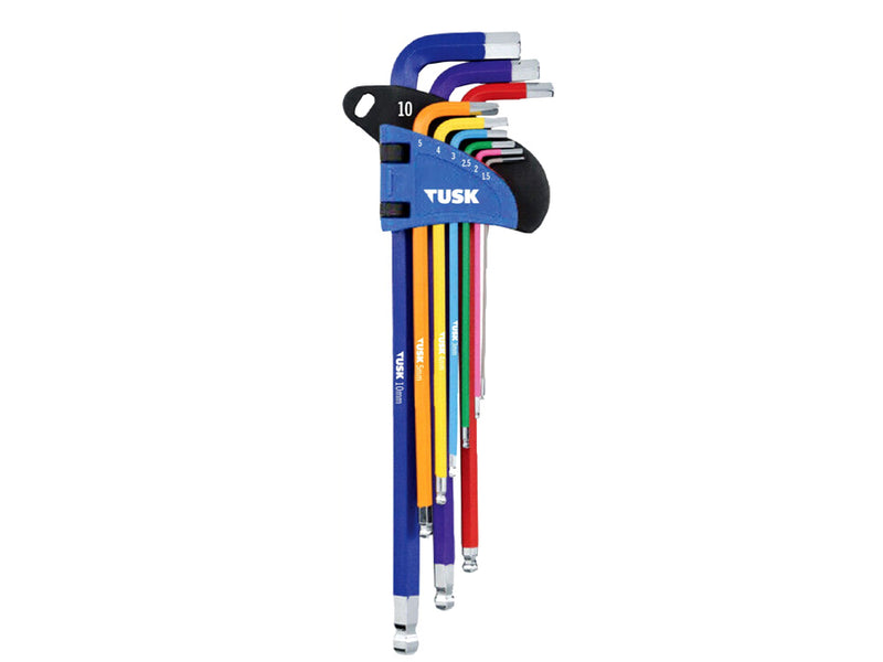 Tusk Hex Key Set Ball End 9 Piece Metric TKS9H