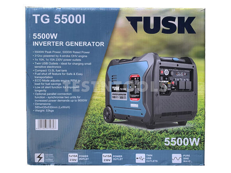 Tusk Inverter Generator 5500W TG5500I