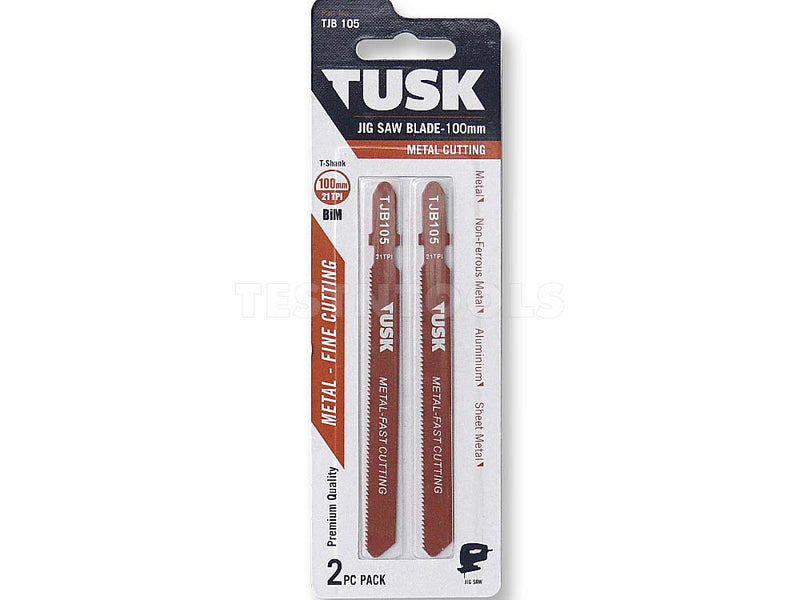Tusk Jigsaw Blade for Metal 100mm 21TPI 2 Piece TJB105