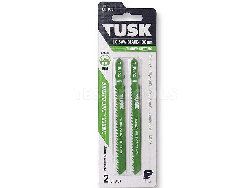 Tusk Jigsaw Blade for Timber 100mm 10TPI 2 Piece TJB103