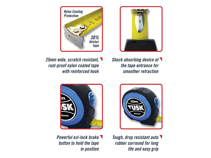 Tusk Measuring Tape 27mm x 8m TMP10