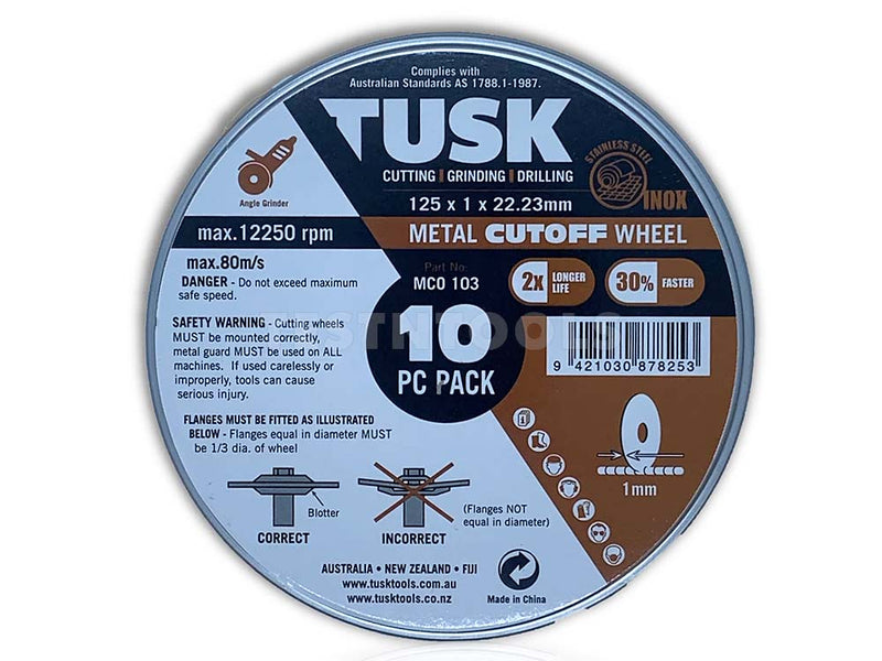 Tusk Metal Cut Off Wheel 105mm 10 Piece MCO101