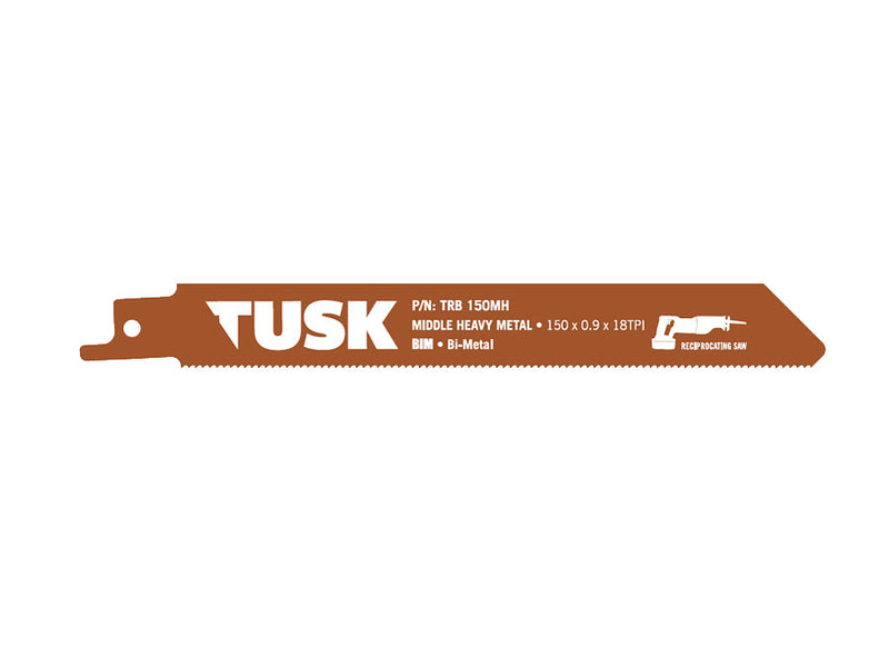Tusk Sabre Saw Blade For Middle Heavy Metal 150mm 5 Piece TRB150MH