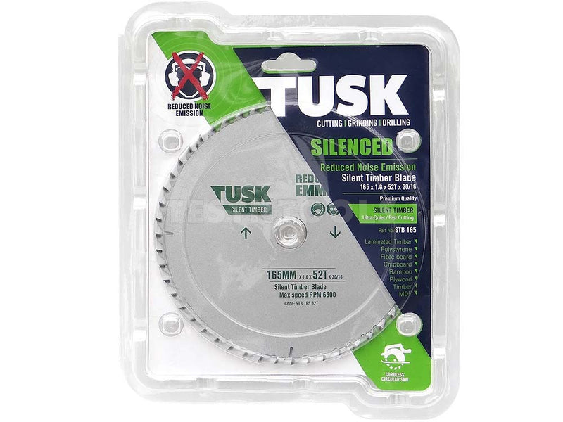 Tusk Silent Timber Saw Blade 185mm STB185