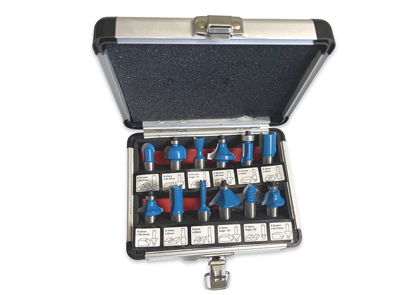 Tusk TCT Router Bits Set 1/2" 12 Piece RBT121