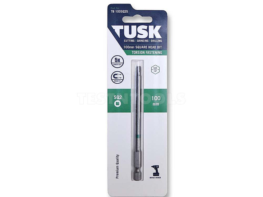 Tusk Torsion Bit 100mm x SQ2 TB100SQ2S — Testntools