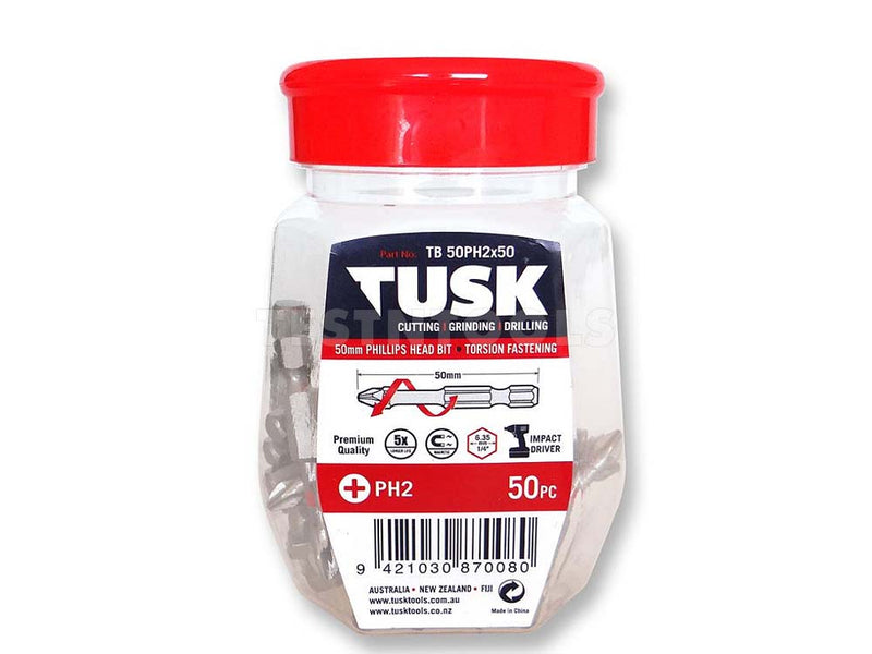 Tusk Torsion Bit 50mm x PH2 50 Piece TB50PH2x50