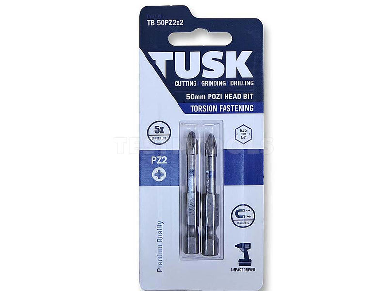 Tusk Torsion Bit 50mm x PZ2 2 Piece TB50PZ2x2
