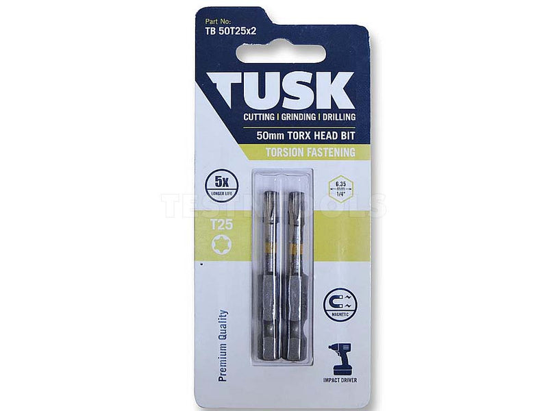 Tusk Torsion Bit 50mm x Torx25 2 Piece TB50T25x2