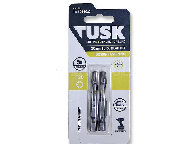 Tusk Torsion Bit 50mm x Torx30 2 Piece TB50T30x2