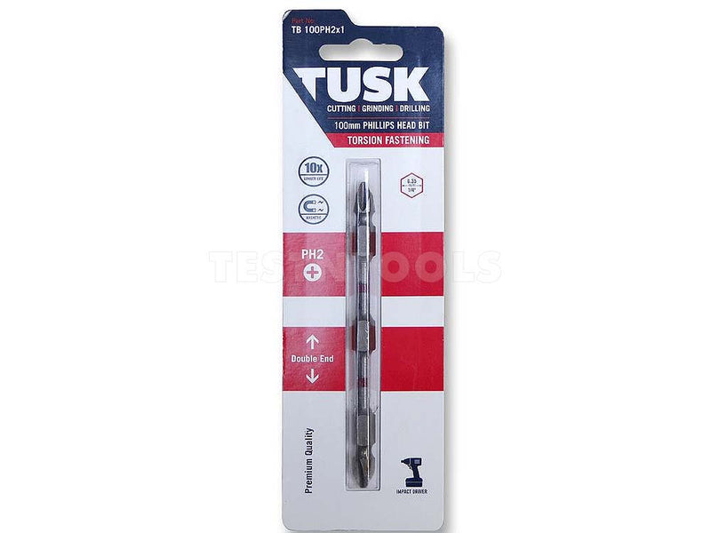 Tusk Torsion Bit Double Ended 100mm x PH2 TB100PH2x1