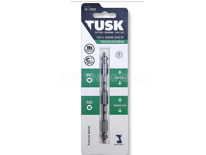 Tusk Torsion Bit Double Ended 100mm x SQ1+SQ2 TB10002