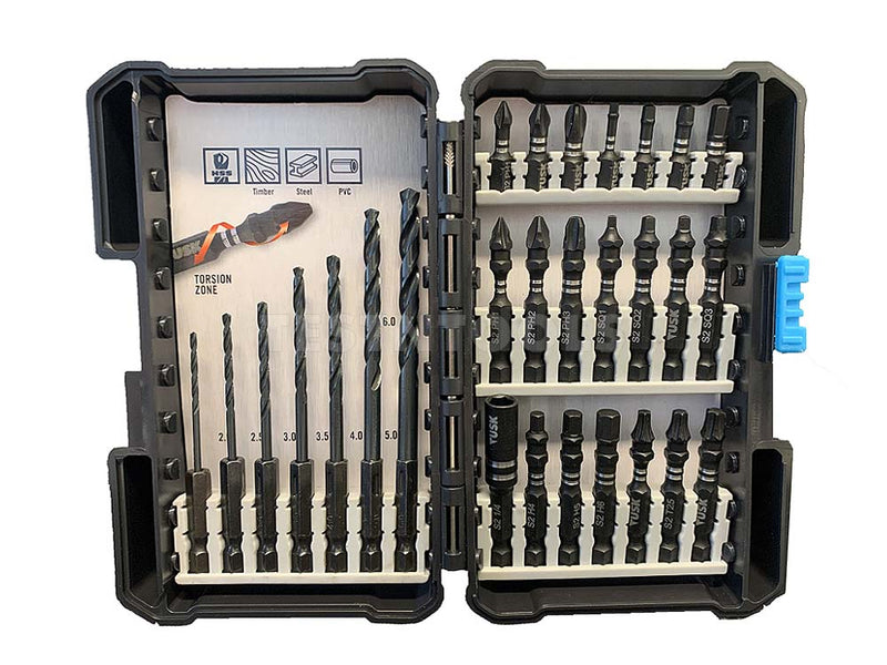 Tusk Torsion Bit and Drill Bit Set 28 Piece TB28pc
