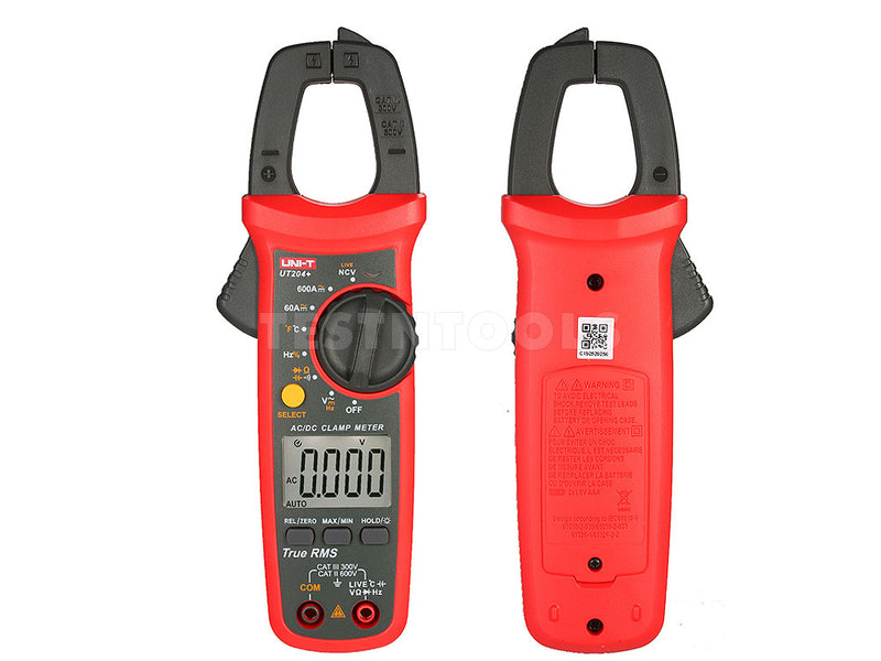 UNI-T Digital Clamp Meter 600A ACDC UT204+