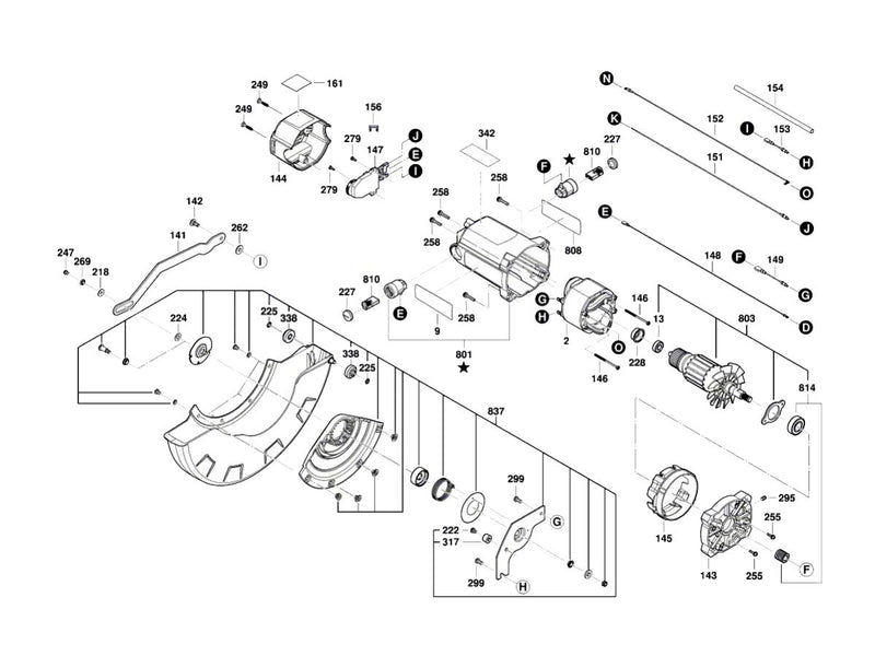 Bosch GCM12SDE Spare Part Number 837 - Lower Guard 1609B05025
