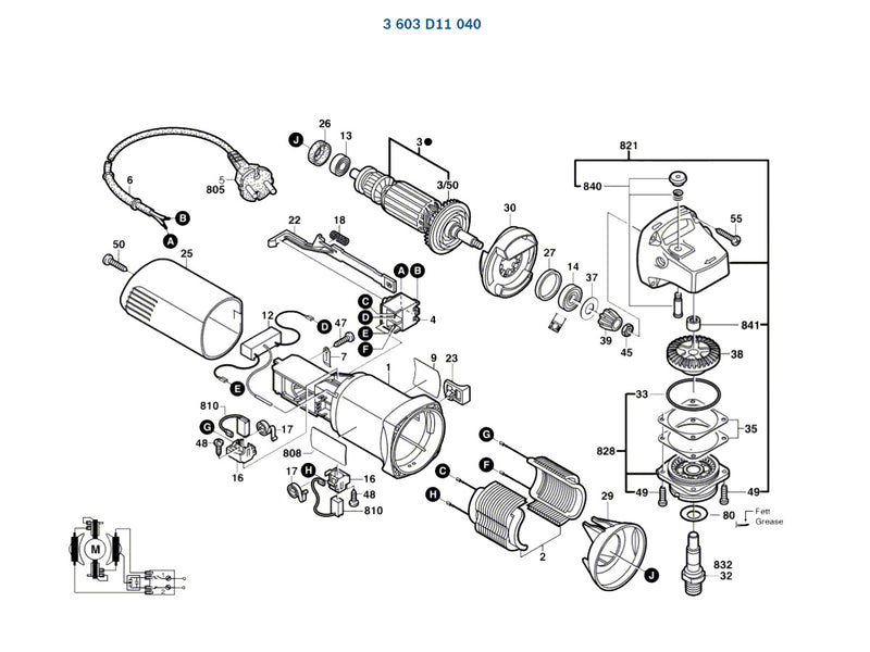 Bosch PWS1000 Spare Part Number 4 - On Off Switch