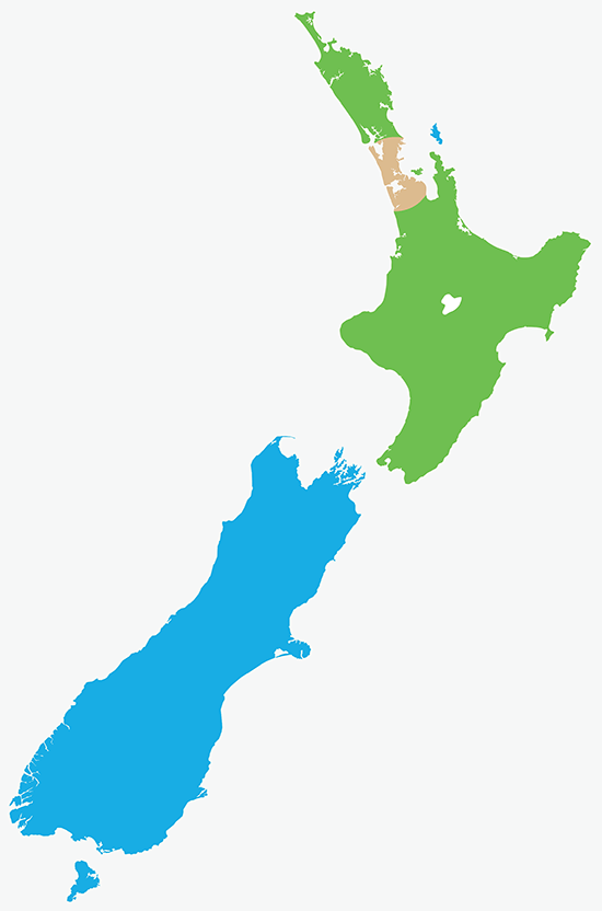 Testntools shipping rates map for New Zealand