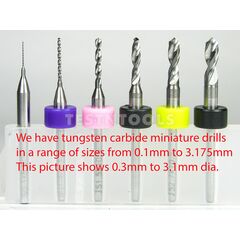 DESIC TUNGSTEN MICRO DRILL BITS 0.3MM - 3.1MM (5 PACK)