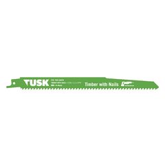 TUSK SABRE SAW BLADE FOR TIMBER WITH NAILS 228MM 5 PIECE TRB228TN