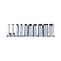 KOKEN DEEP SOCKET SET ON RAIL 1/2" DRIVE 10MM - 22MM 6PT 10 PIECE RS4300M/10